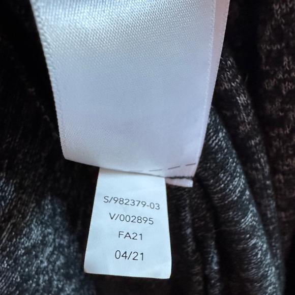 Athleta Harmony Wrap Cardigan Medium Petite Dark Gray Hooded Open Front Duster - Picture 8 of 13